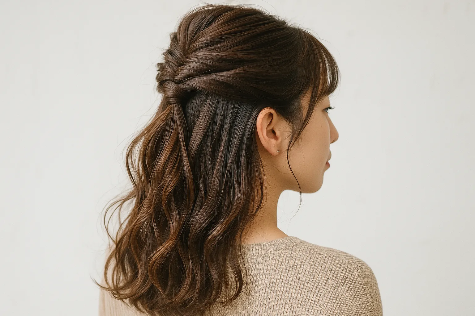 ロングハーフアップ